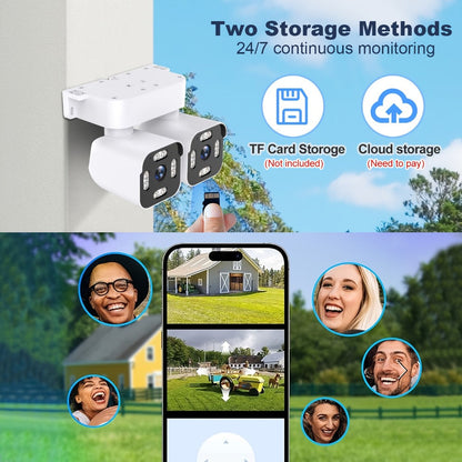 5MP Dual Lens PTZ WiFi Security Camera 360° with AI Motion Detection – Xparkin Full Color Night Vision, Sound & Motion Alerts, Easy Install for Home, Hotel & Commercial Use