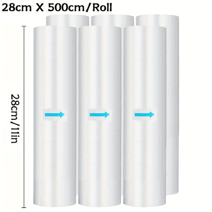 Vacuum Sealer Bags Rolls BPA-Free Diamond Textured Food Saver Bags for Vacuum Sealer Machine - Commercial Grade Vacuum Storage Bags for Food Preservation, Kitchen & Restaurant Use, 6-Pack Combo