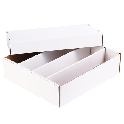 Four-Row Trading Card Storage Box with 1-Pack and 6-Pack Options, 15.8 × 13.3 × 3 Inch Pictured Size