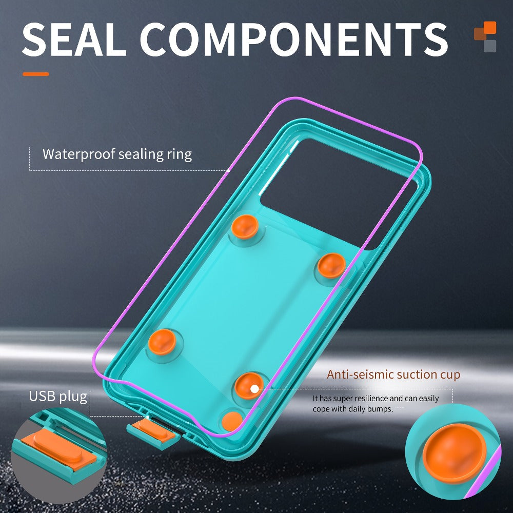 Waterproof iPhone Case IP68 360° Full Body Shockproof Dustproof Underwater Swimming Surfing Sports Cover for iPhone 16 15 Pro 15 14 Pro 14 13 Pro 13 12 Pro 12 – Underwater Photography Beach