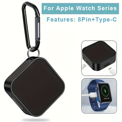Apple Watch Magnetic Charging Stand with USB-C – Fast Magnetic Charger Dock Compatible with iWatch Ultra Series 9 8 7 6 5 SE 4 3 2 Portable Bedside Desk Charger 6 Colors Red Black Silver Green Blue Rose Gold
