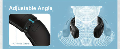 Vent-Channel Neck Fan in Black or White Color Options with Four-Speed Control and USB Charging