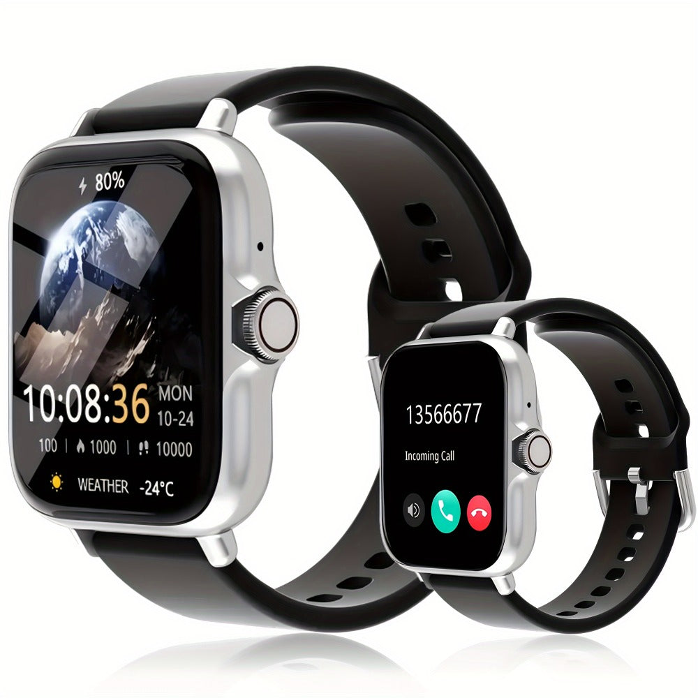Smartwatch with Bluetooth Calling 1.91" AMOLED HD Touch Screen, Voice Assistant, Music Playback, Built-in Mic & Speaker, Multi-Sport Fitness Tracker – iPhone & Android Compatible