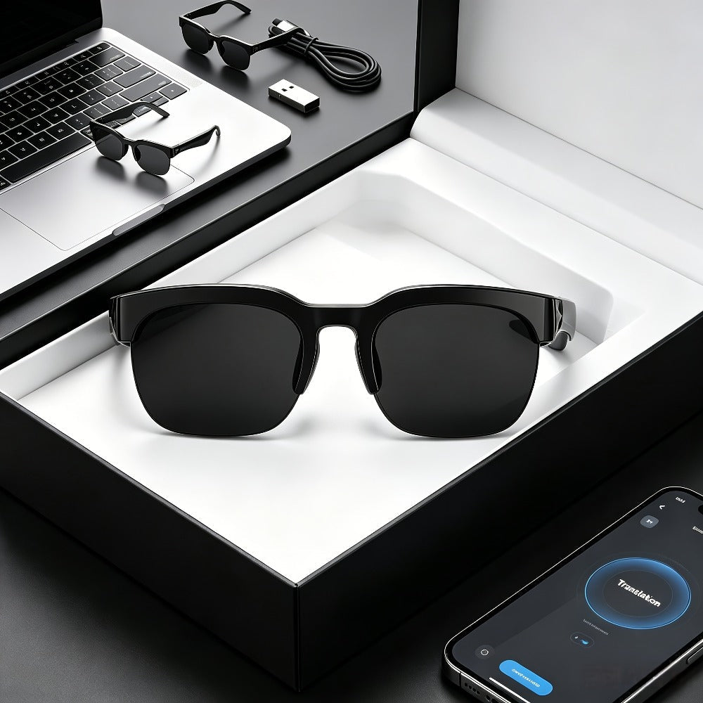 Smart Glasses Translation Eyewear with 160+ Listed Languages and Source-Listed AI Meeting Summaries