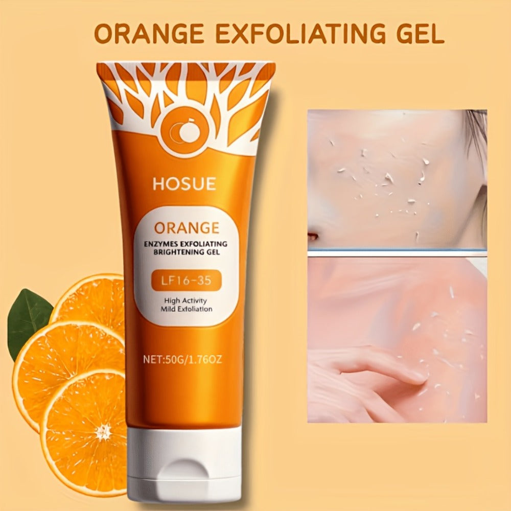 Orange-Label Facial Exfoliating Gel, 50g Tube with Niacinamide, Ascorbic Acid and Orange Fruit Extract Panel