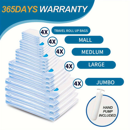 Vacuum Storage Bags Space Saver Bags for Clothes Comforters Bedding Travel Luggage – Extra Thick Jumbo Seal Bags 4pcs 8pcs 10pcs 12pcs 20pcs 30pcs