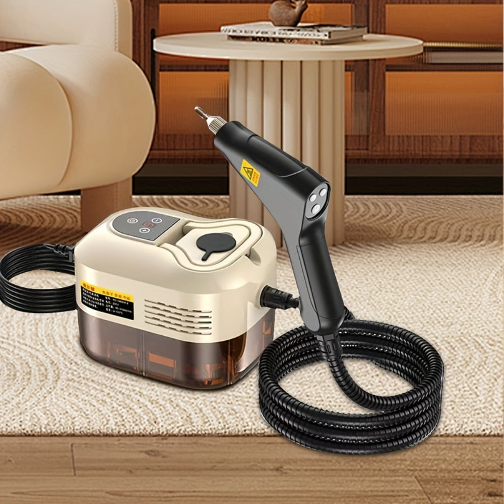 Steam Cleaner by GAKOZ, Canister Kit with Handheld Wand, Flexible Hose, Brush Heads and Glass Scraper Options
