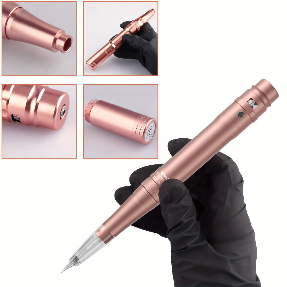 Permanent Eyebrow Tattoo Kit PMU Pen - Includes Tattoo Pen, Ink, Eyebrow & Lip Tattoo Needles, Practice Accessories