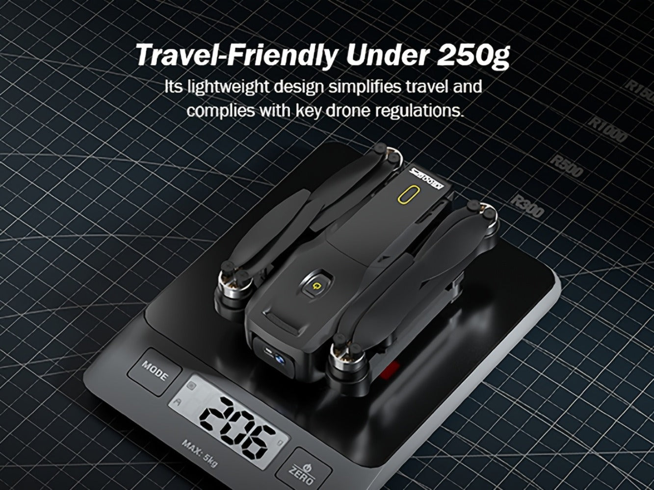 GPS Follow Me Drone Under 250g 4.5 Inch LCD Screen Camera Drone Auto Return Gesture Flight Brushless Motor Altitude Hold 3 Speed Modes 32G SD Card | Adult Beginner Drone Gift for Teens