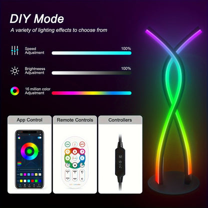 RGB Gaming Desk Lamp with App Control & Music Sync – 18-Key Remote, LED Light Bars, TV Backlight & Night Light, USB Powered Alien Ambient Lamp for Gaming Setup, Streaming & Desk Decor