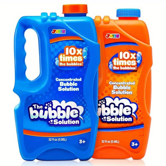 64oz Bubble Solution Refill 2-Pack Concentrate – Makes 5 Gallons, Compatible with Bubble Machines, Wands & Blowers, Non-Toxic Child Safe, Outdoor Party Toy for Birthdays, Easter & Summer Fun