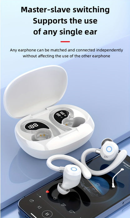 Wireless Earbuds HiFi Stereo with Active Noise Canceling, LED Display, Touch and Fast USB Charging