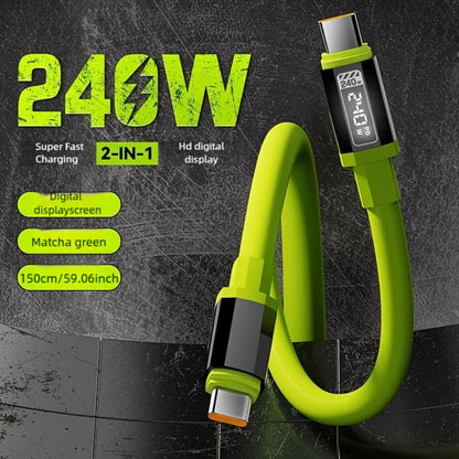 240W USB-C Fast Charging Cable 3/5 Pack 1.5M, Super Fast Charger Cord Compatible with iPhone 15 16, Samsung Galaxy S25 S24, iPad, MacBook, Android & All Type-C Devices, Sturdy Flexible Cord