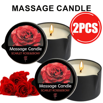 2 oz Massage Oil Candle in 18 Scent and Pack Options Including Jasmine, Lavender, Geranium and Vanilla