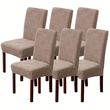 Chair Cover Set of 4 or 6 Stretch Jacquard Dining Slipcovers in Eight Available Color Choices
