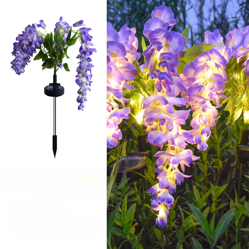 Solar Wisteria Flower Garden Light 52 LED, 2 Modes Waterproof