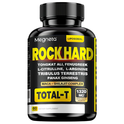 Tongkat Ali Men's Health Supplement Capsules, 60 Count with Single-Bottle Packaging and Printed Label
