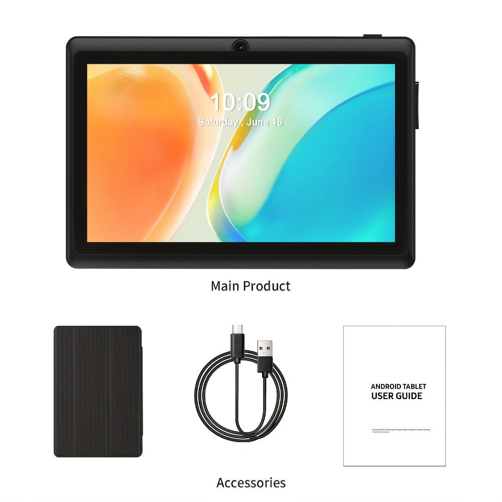 Android Tablet 7-Inch with Android 13, 3500mAh Battery, 32GB Internal Storage and Protective Case