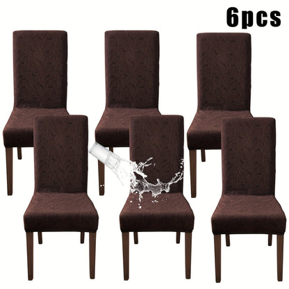 Stretch Dining Chair Covers Set of 4/6 - Plant Print Slipcovers for Dining Room Kitchen Chairs, Elastic Parsons Chair Protector, Home Decor