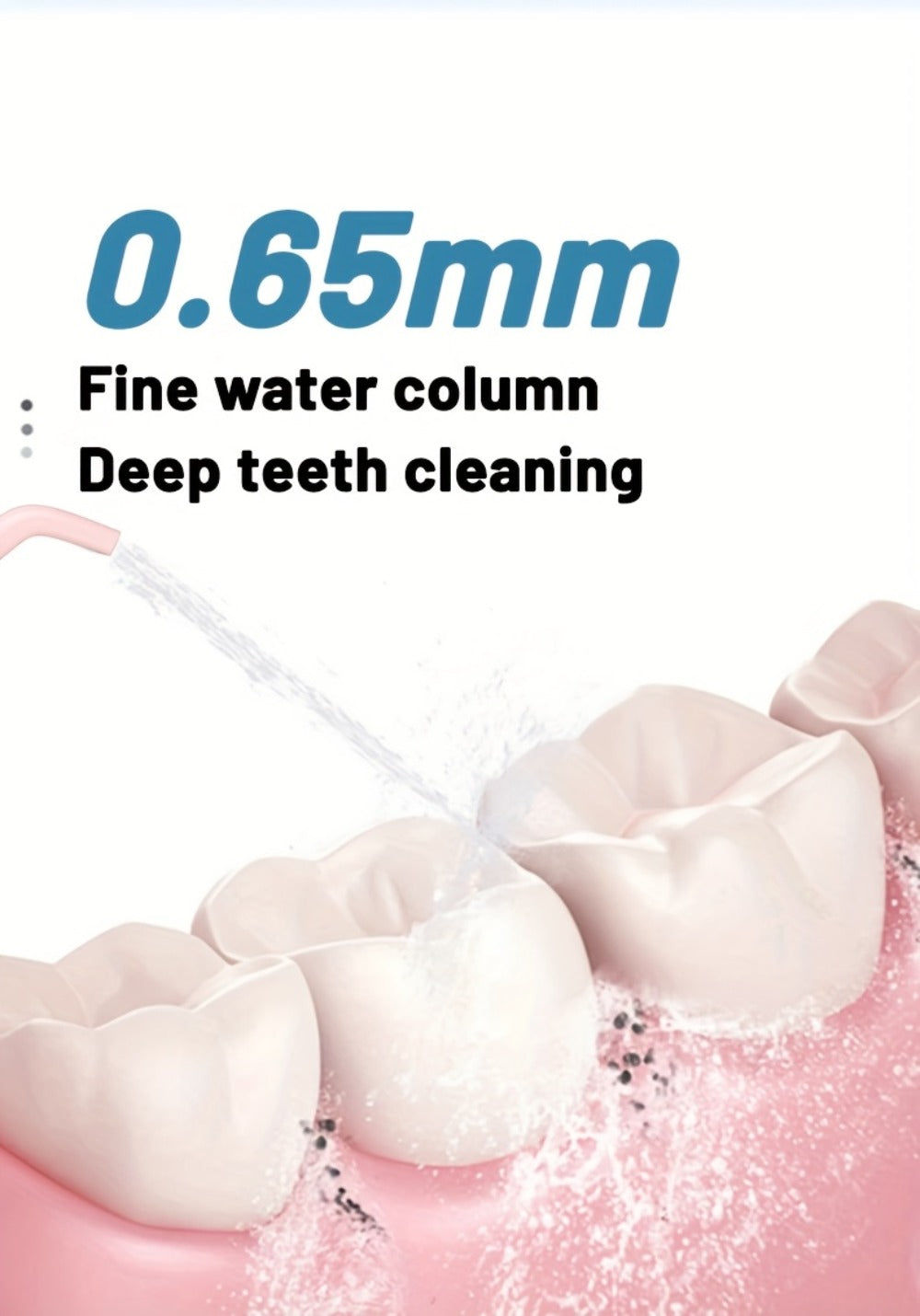 320ml USB-C Rechargeable Water Flosser with Four Nozzles, IPX7 Marking and Four Gradient Color Options