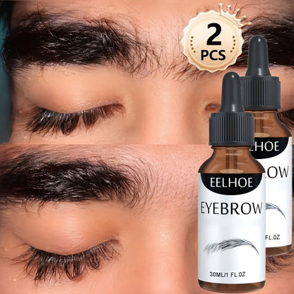 Lash & Brow Growth Serum 2-Pack – Thickening Lengthening Curling Eyelash Serum for Fuller Upper Lower Lashes | Eyebrow Serum for Sparse Brows & Hairline | Unscented All Skin Types 0.34oz Each