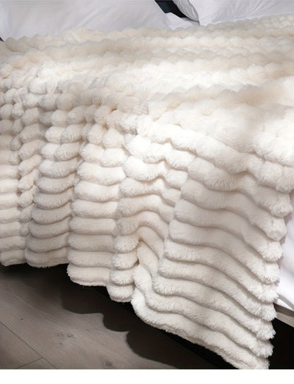 500gsm Heavy Plush Blanket – Ultra Thick Soft Warm Fluffy Blanket for Bed, Sofa & Travel, Baby to Double Size, 5 Colors