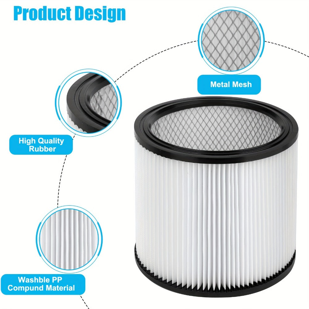 Shop Vac Filter Set with Cartridge, Foam Sleeve and Dusting Brush, Listed for 90304 Wet/Dry Vacuums