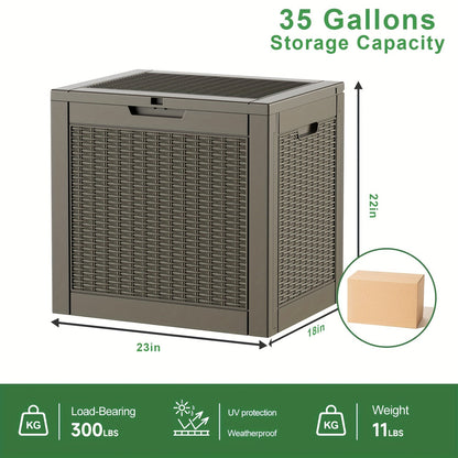 Outdoor Storage Box | Lockable Weatherproof Deck Box Patio Garden