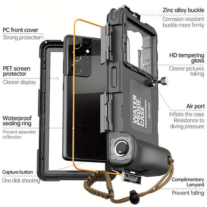 Scuba Diving Phone Case 33ft for iPhone 16 15 14 13 12 11 Pro Max XR XS Samsung S24 S23 S22