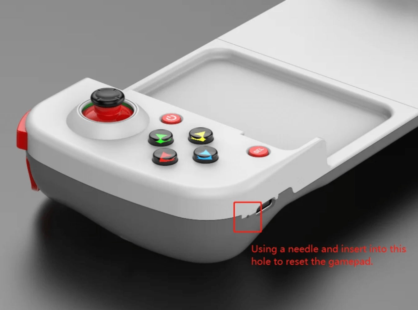 Expandable Mobile Game Controller D3 Joystick with M2 Aim-Assist – Plug & Play for Android iOS HarmonyOS, FPS Shooter Action Games, Phone Gamepad Clip-On Grip White Black Red Blue Gift