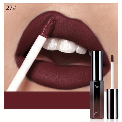 Matte Liquid Lipstick Velvet Finish 24H Waterproof Anti-Smudge – High Pigment Cup-Proof Long-Lasting Lip Glaze 20+ Bold Shades for All Skin Tones Women Pudaier