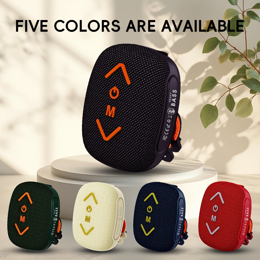 Bluetooth Bike Speaker, IPX5 Handlebar Speaker with Battery, FM, TF, AUX, TWS & Hands-Free Calls