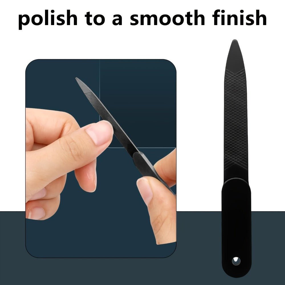 Seven-Piece Toenail Clipper Kit with Angled Nippers, Curved Blade Tool, Nail File and Lifter