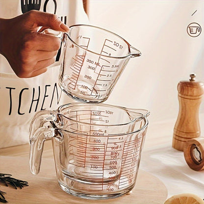 Clear Glass Measuring Cup Bundle with Four- or Nine-Piece Options, Pour Spouts, Handles and Baking Accessories
