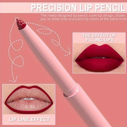 Twelve-Piece Lip Liner and Lip Color Pencil Set with Nude-to-Bold Visible Shades in the 12 Colors Option