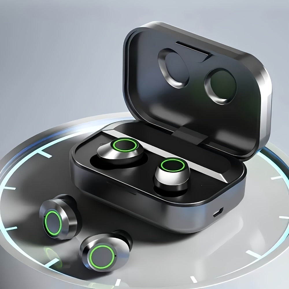 Wireless Earbuds Bluetooth 5.4 800mAh High-Capacity Battery Mirror Design Noise Isolation for Sports Running Fitness Gym Compatible with All Smartphones Modern Stylish
