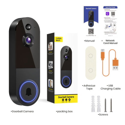 1440P Wireless Video Doorbell Camera WiFi Smart Doorbell with Night Vision Two-Way Audio Motion Detection Rechargeable Battery Local Storage AI Snapshot for Home Security