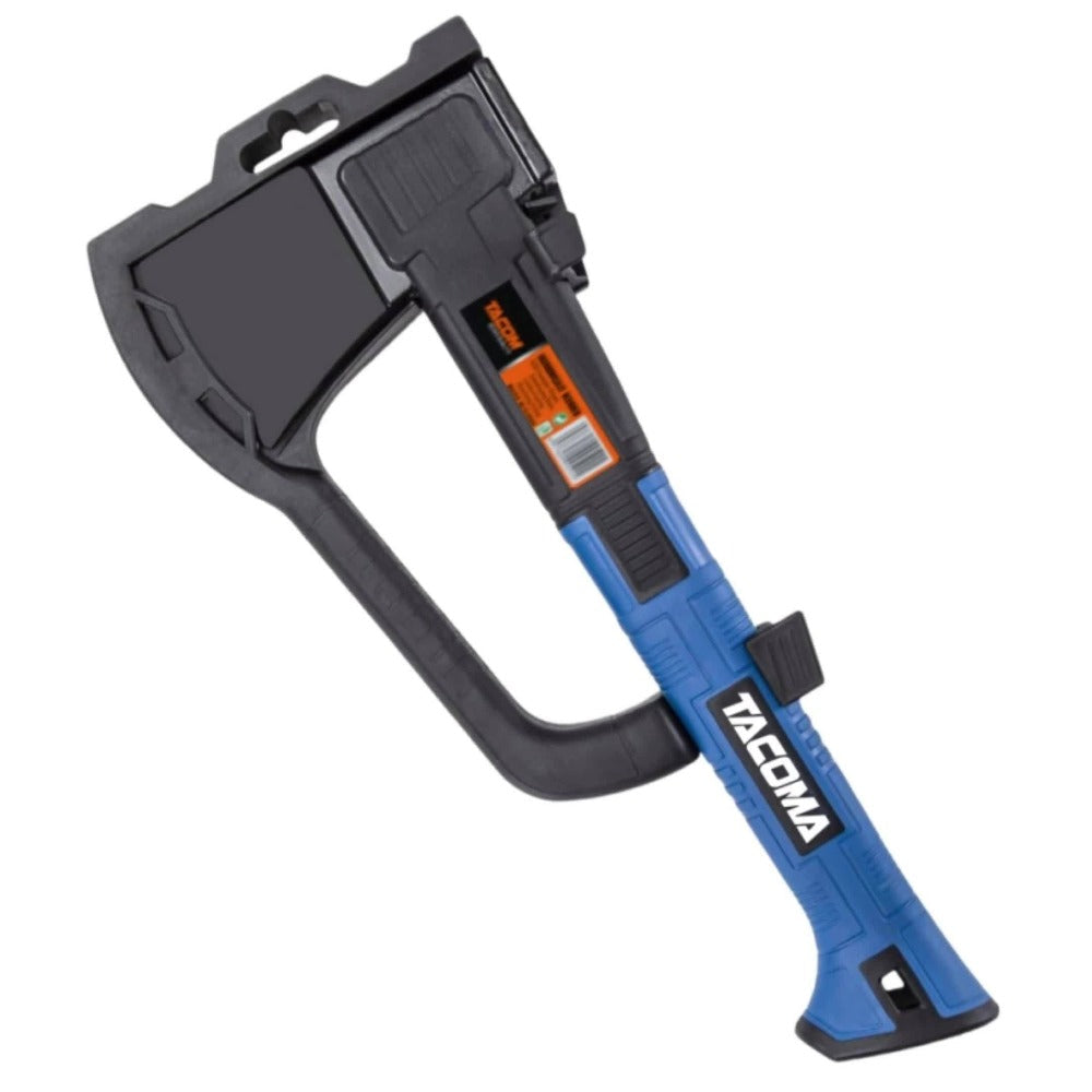 15-Inch Camping Hatchet with 45 Carbon Steel Head, Non-Slip Handle, Blade Cover and Optional Whetstone