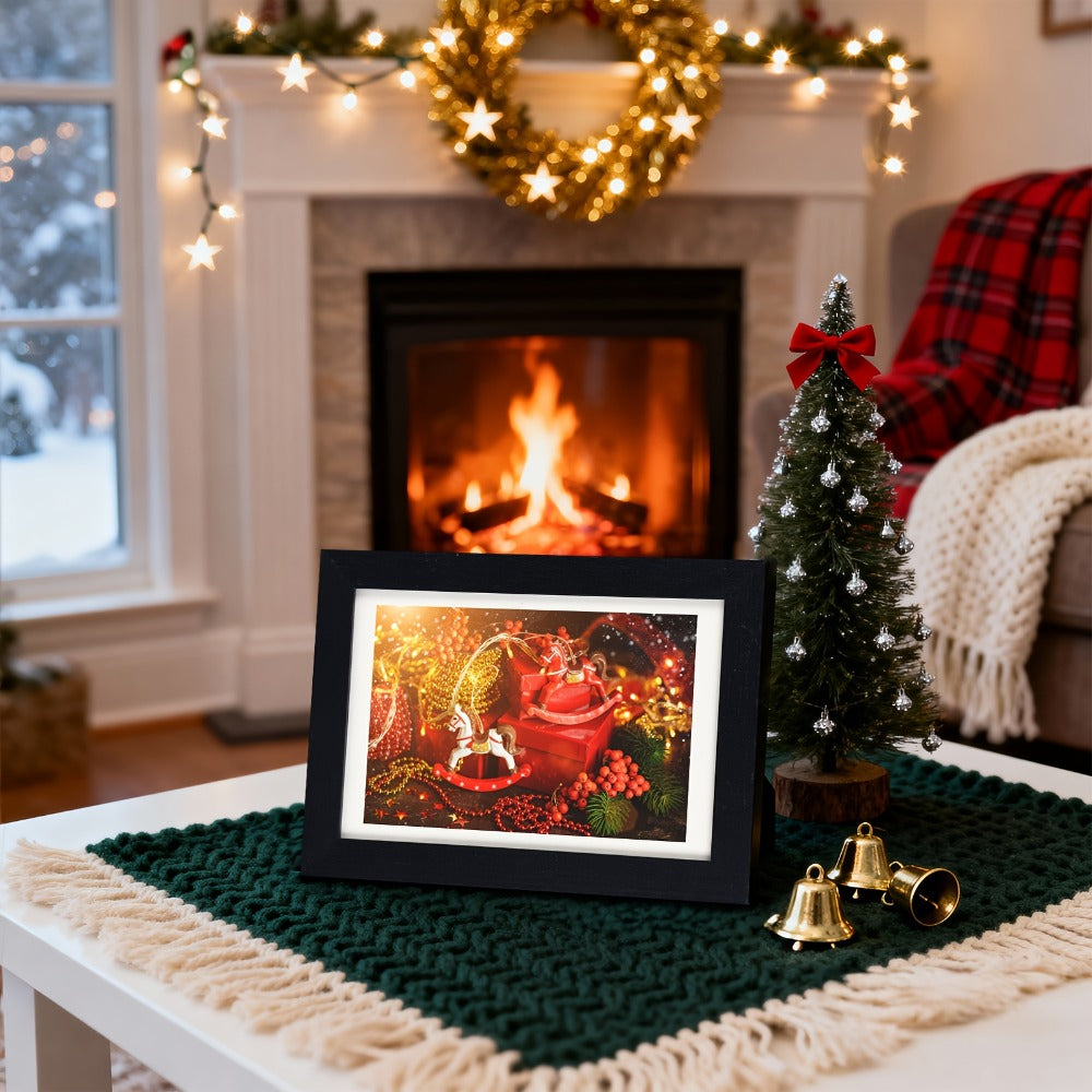 Black Picture Frame Set with 12 or 24 Frames in 4 x 6, 5 x 7 or 8 x 10-Inch Checkout Sizes