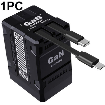 USB-C Wall Charger with Integrated Dual Cables in Single or Two-Piece Packs and Multiple Colors
