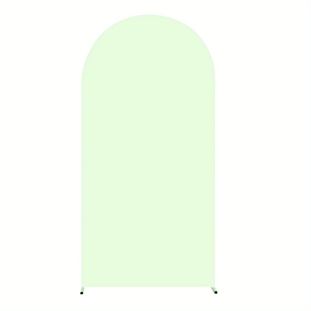 Wedding Arch Cover for 6 ft Round-Top Frames, Polyester Fitted Backdrop in Nine Checkout Colors