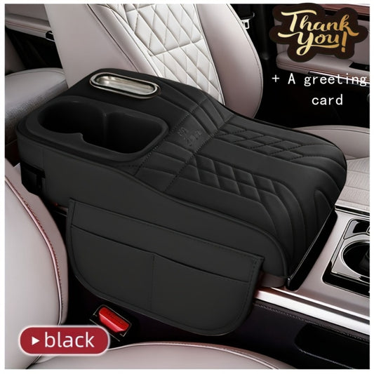 Car Center Console Tray Organizer with Cup Holder & Tissue Box – Non-Slip Storage Mat for Car Interior, Multi-Color, Universal Fit for Most Vehicles