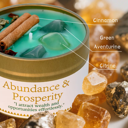3oz Decorative Tin Candle or Two-Piece Crystal and Guidance Card Set with Multiple Label Pairings
