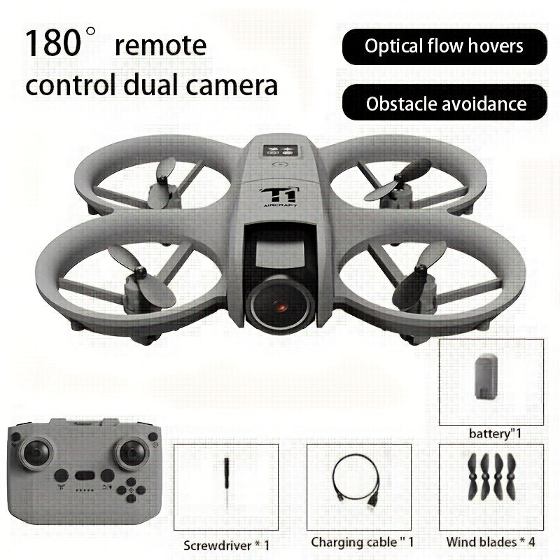RC Drone with 4K Camera Dual Batteries Optical Flow Auto Hover Anti-Collision One-Key Return WiFi FPV Real-Time Video