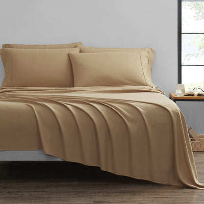 Bamboo Sheet Set 6 Piece Cooling Bed Sheets with Deep 16 Inch Pockets - 2000 Thread Count Microfiber Bamboo Blend Fitted Flat Sheets Pillowcases Twin Full Queen King Cal King