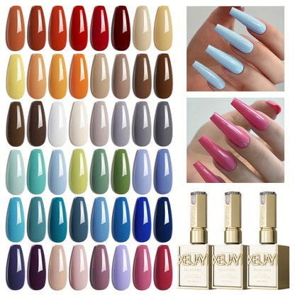 Holographic Rainbow Candy Gel Nail Polish Set 6 Colors 15ml - Semi-Permanent Soak Off LED UV Long Lasting Glossy Macaroon Finish Photo Frame Bottle Spring Summer Nail Art Kit for Women 0.51oz Each
