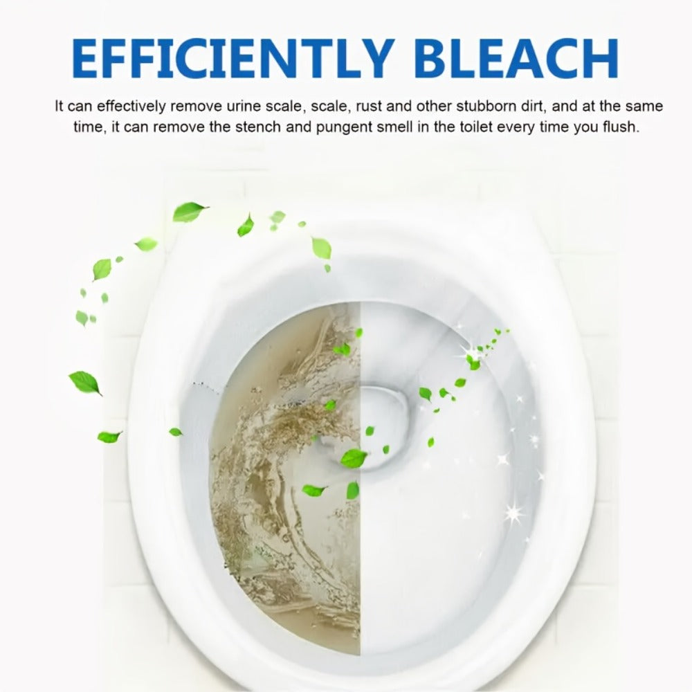 Toilet Cleaning Tablets Effervescent Lemon Scent 12/24pcs - Multi-Functional Toilet Bowl Cleaner Tablets, Stubborn Stain Remover & Deodorizer, Flushable Toilet Cleaner for Deep Clean & Fresh Bathroom