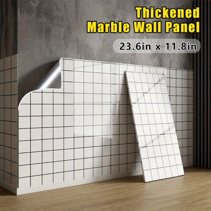 Marble-Pattern Wall Panel Set with 20- or 40-Piece Packs, Eight Codes and 11.81 x 23.6-Inch Tiles