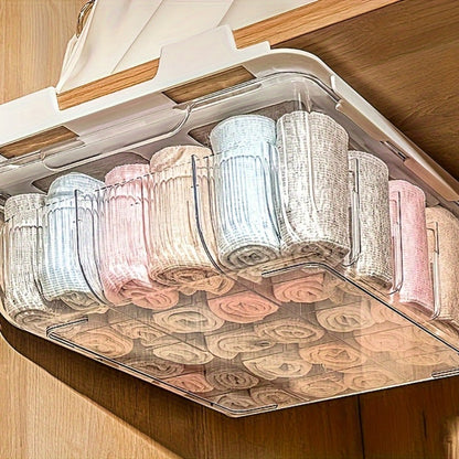 15-Compartment Wall-Mounted Underwear & Socks Hanging Storage Box – Waterproof Transparent Closet Organizer for Home, Durable Plastic Shelf Partitions