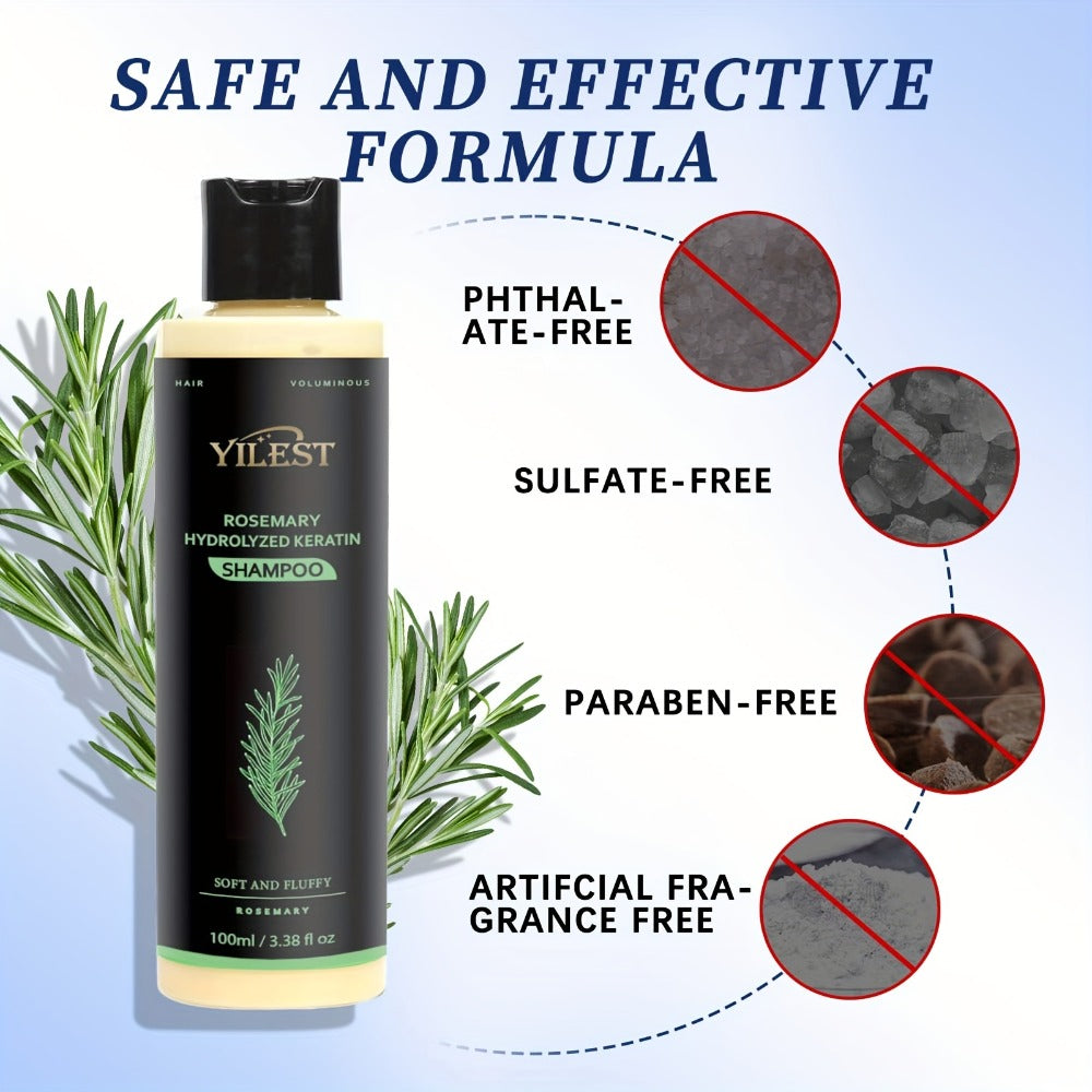 Rosemary Shampoo for hair care & Volume — Enriched with Rosemary Extract, Amino Acids & Plant Squalane | Strengthening, Moisturizing &
